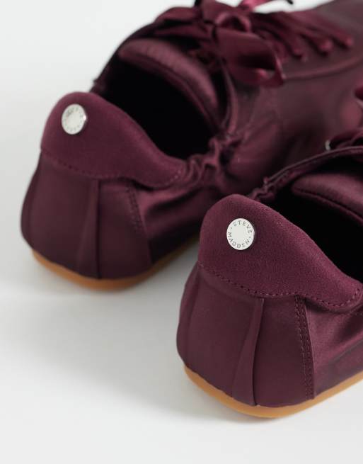 Steve Madden Artiste sneakers with satin laces in wine, 2 of 5