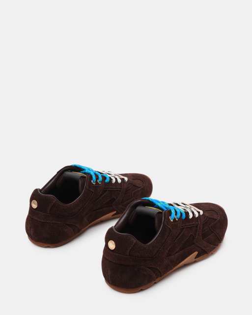 Steve Madden - Asiel - Chokoladebrune sneakers med kontrasterende detaljer i ruskind, 3 af 5