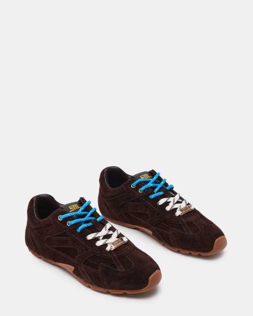 Steve Madden - Asiel - Chokoladebrune sneakers med kontrasterende detaljer i ruskind, 5 af 5