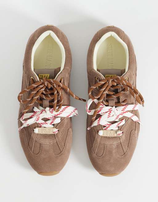 Steve Madden - Asiel - Gråbrune sneakers i ruskind, 3 af 5
