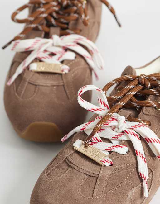 Steve Madden - Asiel - Gråbrune sneakers i ruskind, 4 af 5