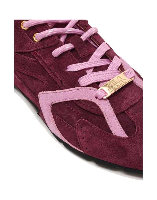 Steve Madden Asiel sneakers in dark wine suede, 5 of 5