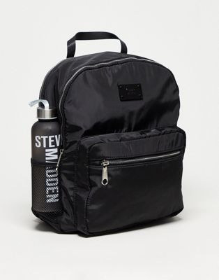 Steve Madden backpack with water bottle in black