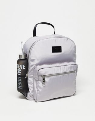 Steve Madden backpack with water bottle in grey