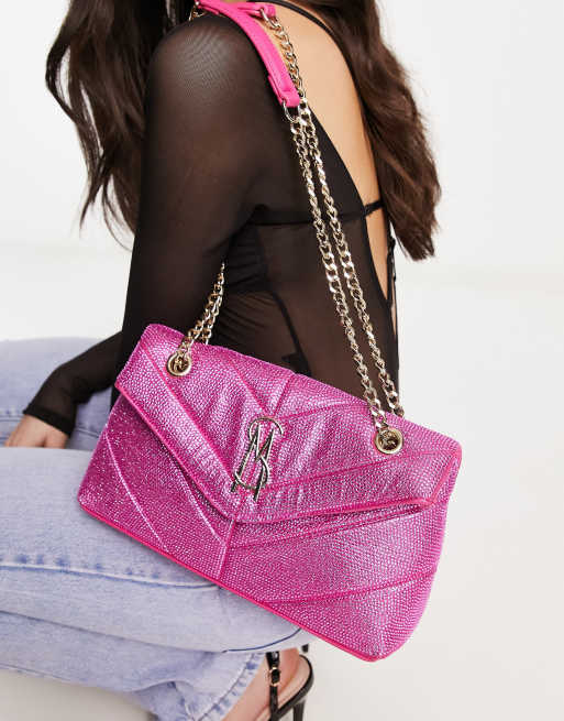 Steve Madden - Bbelzerc - Borsa da spalla rosa con pietre