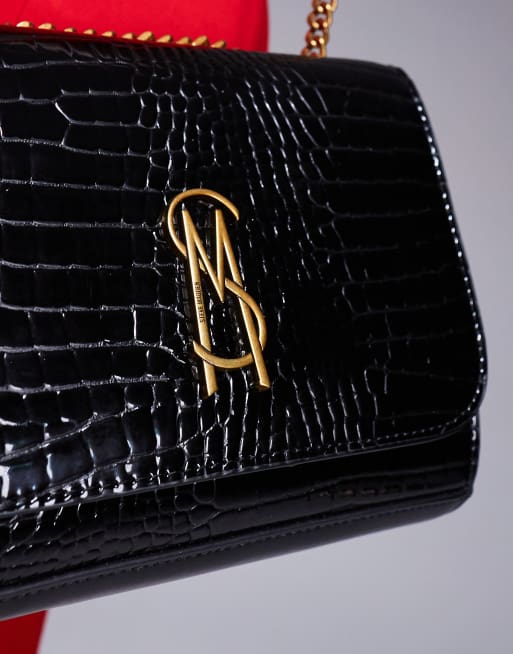 Steve Madden – Bcala-W – Czarna torebka na ramię z łańcuszkiem, 4 z 4