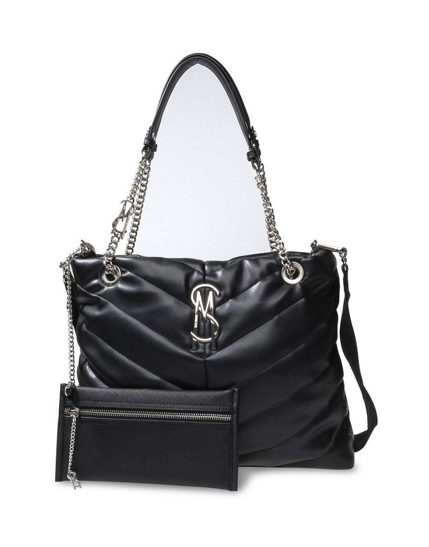 Steve Madden Bcameo quilted tote bag in black