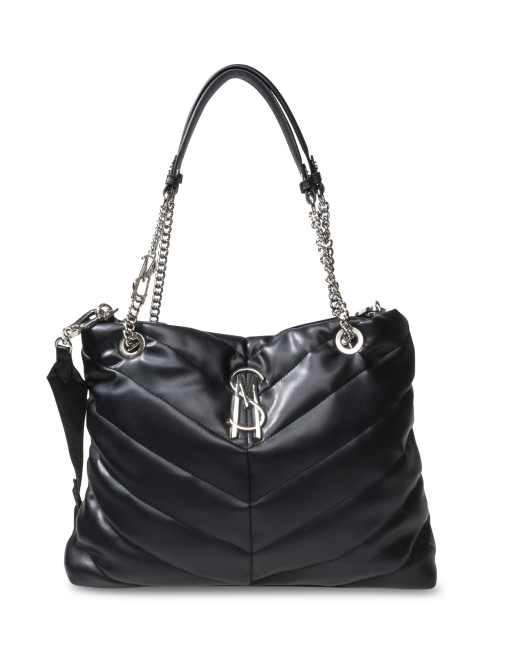 Steve Madden katni tote bag with detachable crossbody bag in black