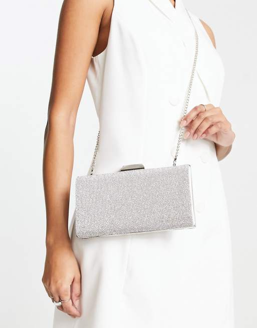 Steve madden store silver clutch