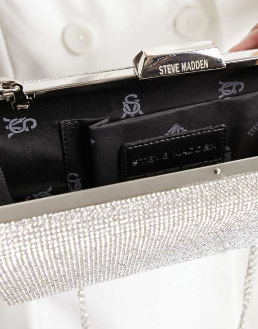 Steve madden clearance silver clutch