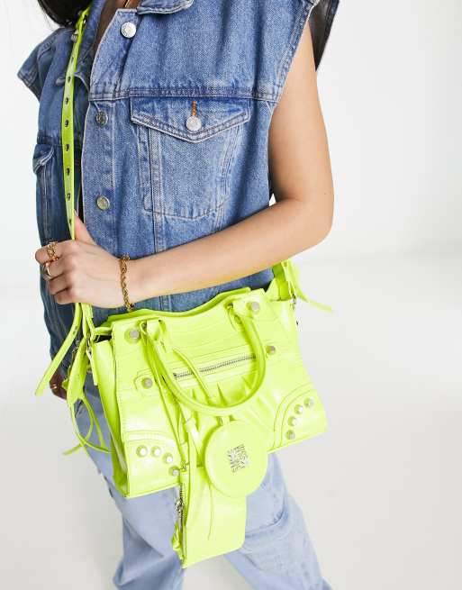 Neon yellow cheap crossbody bag