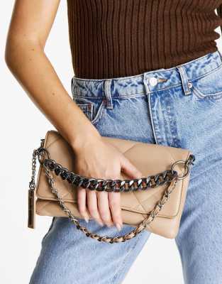 Steve Madden Bcobble quilted cross body bag in warm beige - ASOS Price Checker