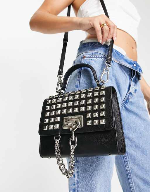 Steve Madden BDuo cross body bag with pyramid studs in black | ASOS