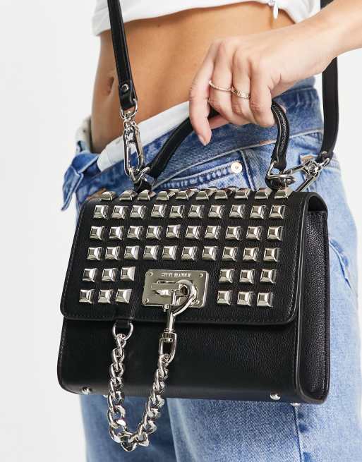 Steve madden cheap black studded purse