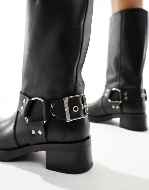 Steve Madden - Beau - Bottes de motard en cuir avec détail harnais , 4 de 4