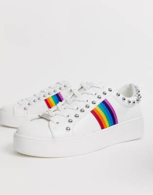 steve madden rainbow sneakers