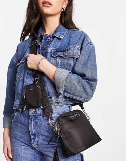 Steve Madden - Bfarren - Borsa a tracolla in nylon nero