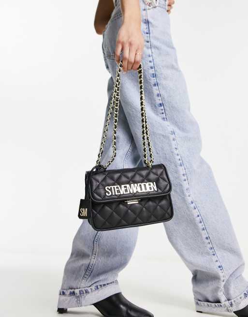 Steve Madden - Bfreya - Doorgestikte crossbody tas in zwart, 4 van 4