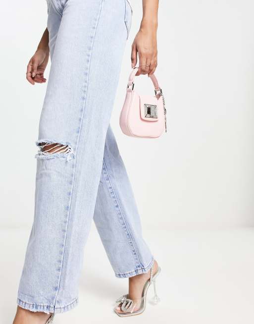 Steve Madden - Bglance - Crossbody tas met siersteentjes in lichtroze, 2 van 4