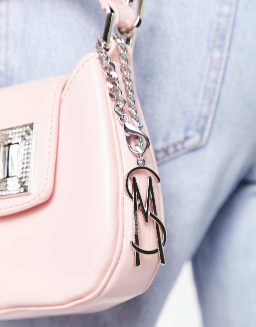 Steve Madden - Bglance - Crossbody tas met siersteentjes in lichtroze, 3 van 4