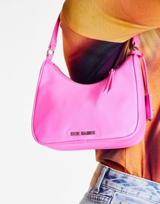 Steve Madden Bglide curved shoulder bag in hot pink