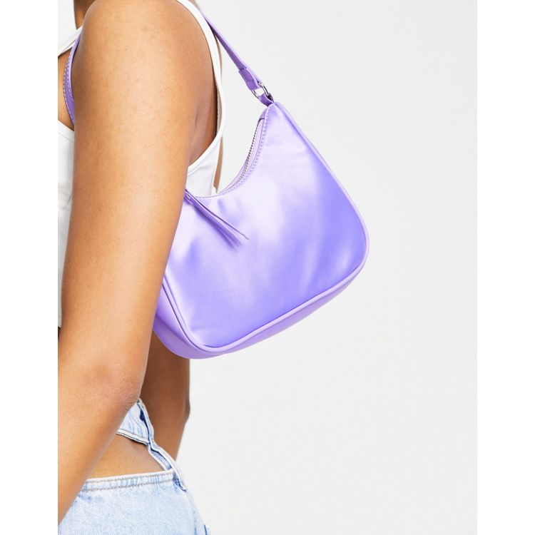Steve Madden Bglide shoulder bag in lilac satin