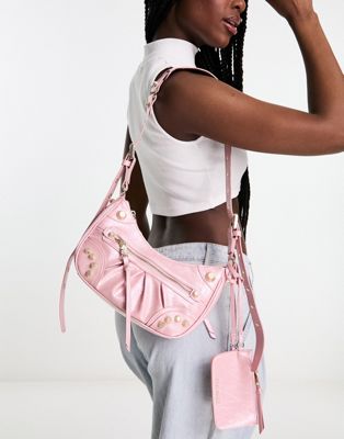 Steve Madden Bglowing shoulder bag in pink - ASOS Price Checker