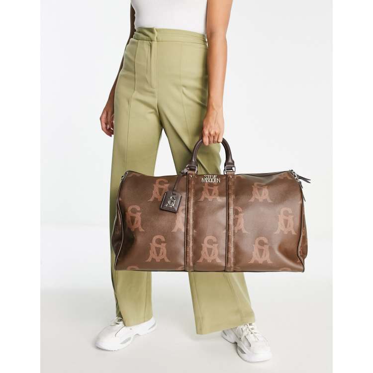 Steve madden black duffle on sale bag