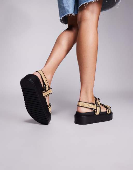 Raffia Steve Madden Woven Mules MISSILE RAFFIA FLAT SANDALS WOMEN