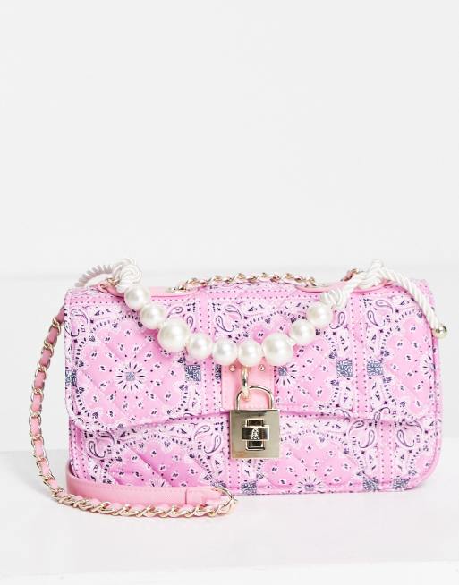 Steve Madden BKarol quilted crossbody bag in bandana print