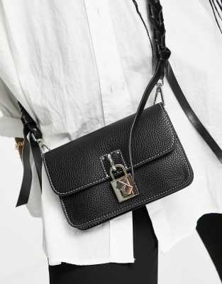 Steve Madden Blace Metal Logo Cross Body Bag In Black ModeSens