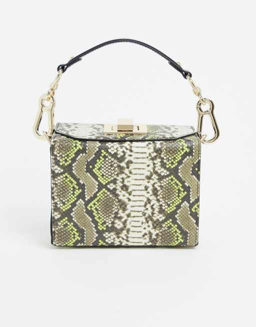 Steve Madden blizi crossbody bag in blue snake ASOS