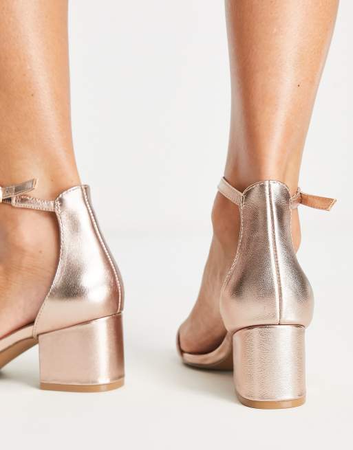 Steve madden gold hot sale block heel