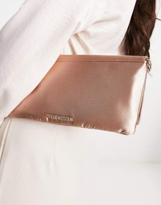 Blush satin clutch bag hot sale