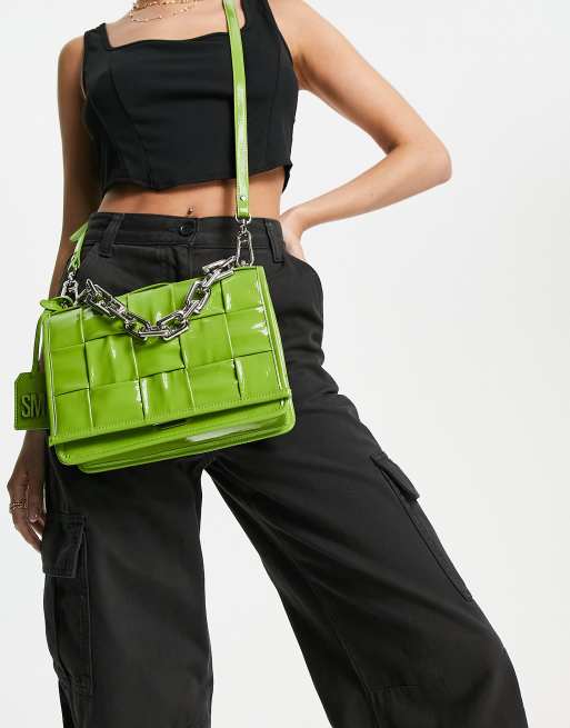 Steve Madden Bmatter Geweven crossbody tas in groen ASOS