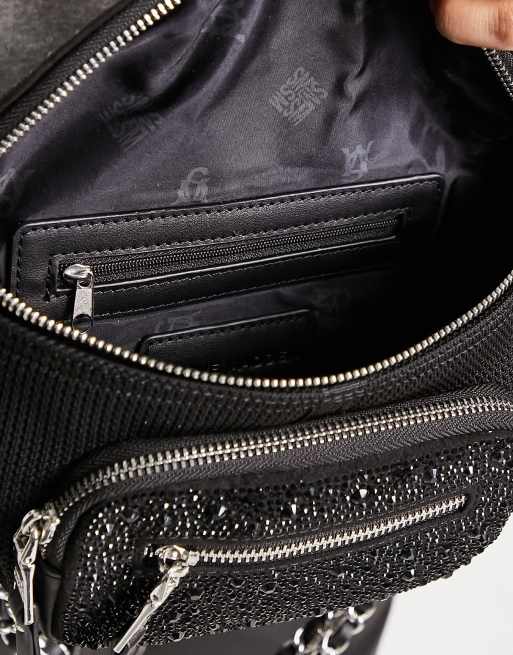 Steve Madden BMaxima shoulder bag with rhinestones in black | ASOS