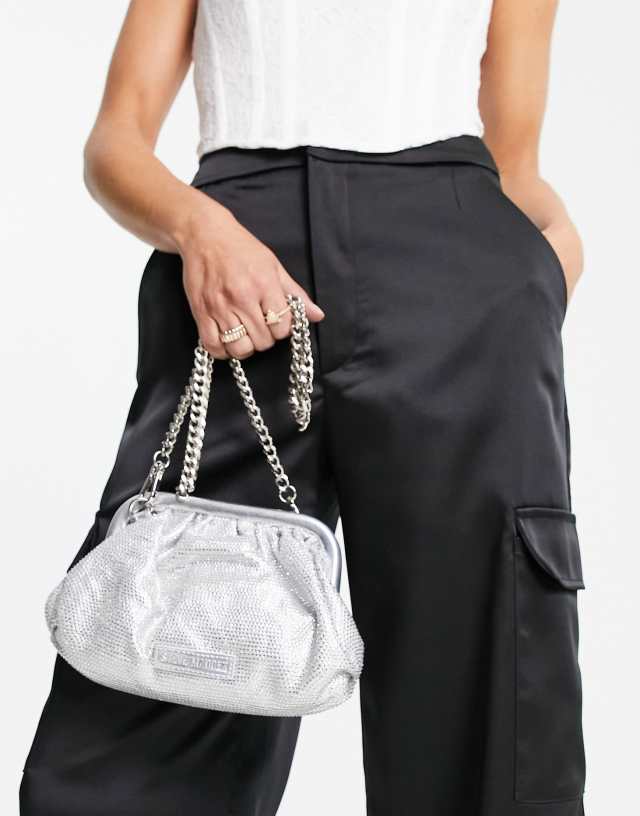 Steve Madden Bnikki clutch bag in silver