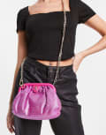 Steve Madden BNikki rhinestone clutch bag in hot pink