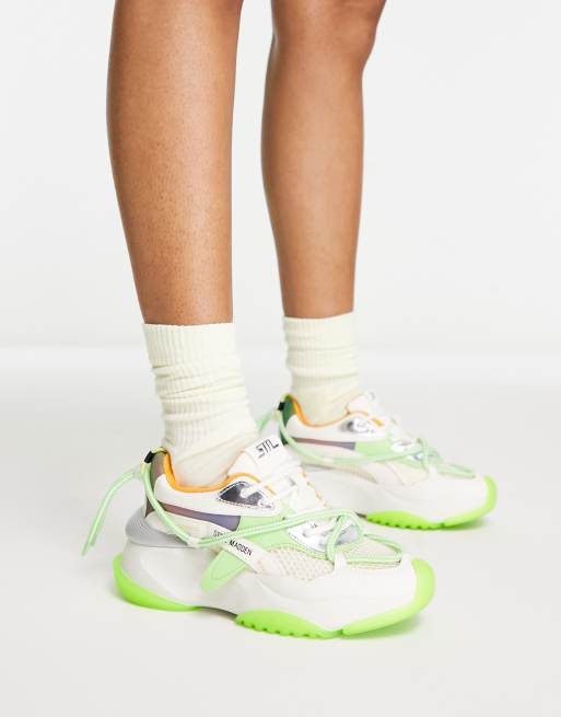 hjælp Vil Stort univers Steve Madden Bonanza chunky sneakers in green multi | ASOS