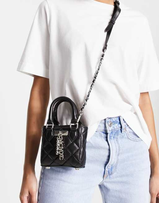 Steve Madden - Borsetta a tracolla nera con strass