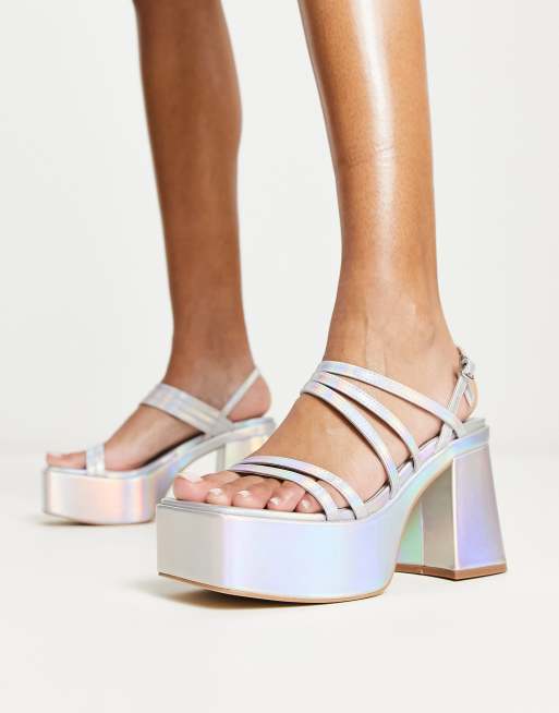 Iridescent hot sale platform sneakers