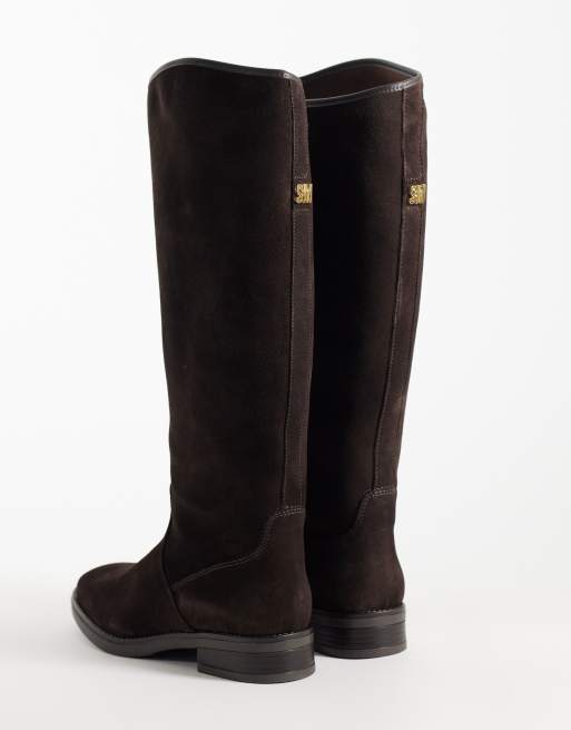 Steve Madden - botas hasta la rodilla de ante marrón Vlora, 4 de 4