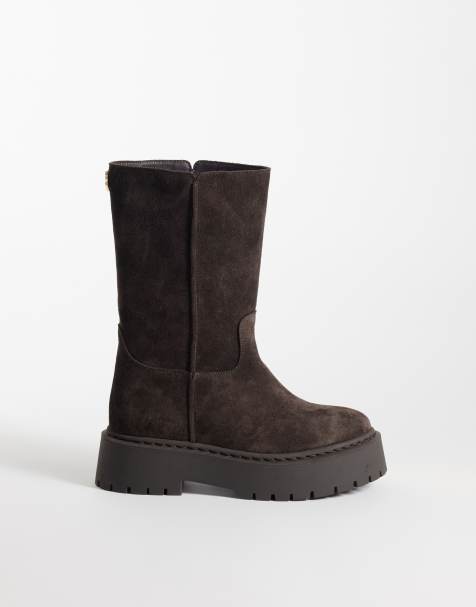 Steve Madden - Botas Soleil de ante marrón envejecido - view 1