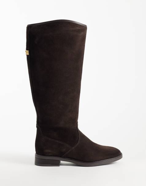 Steve Madden bottes montantes Vlora en daim marron - view 1