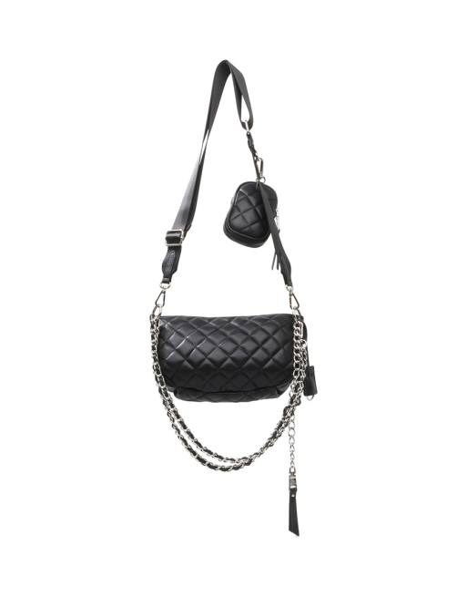 Steve Madden Bposses quilted cross body sling bag in black