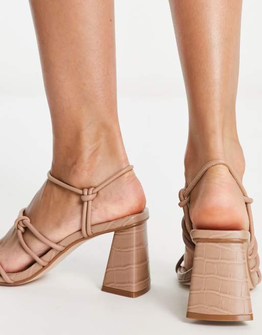 Steve Madden Brigitte strappy mid heeled sandals in tan