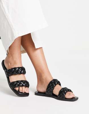 Steve Madden - Brimm - Sorte flade sandaler