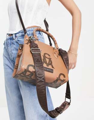 Steve Madden - Bvex-S - Borsa a tracolla con logo in raso rosa