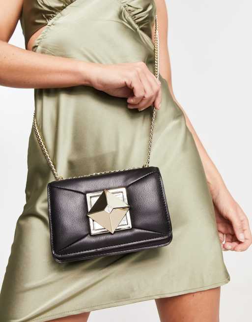 Steve Madden Brune cross body bag with large stud in black