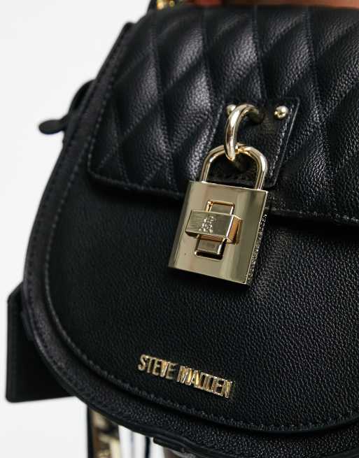 Steve Madden Besther Padlock Cross-body Bag in Black